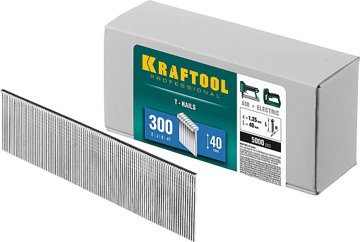 Фото 0 товара Гвозди для нейлера KRAFTOOL, 31785-40 гвозди тип 300, 40 мм