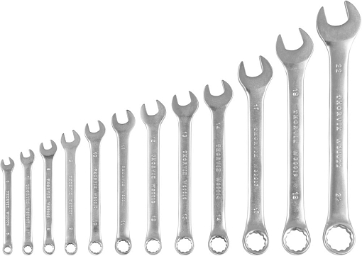 Фото 1 товара Набор ключей гаечных комбинированных серии ARC в сумке, 12 предметов (6-14,17,19,22 мм) (в тубусе Thorvik), THORVIK