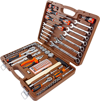 Набор инструмента универсальный 1/4", 1/2"DR, 93 предмета, Ombra - фото 2