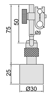 Штатив ШМ усилие отрыва 10кгс D прис отверстия 8мм/6мм для индикатора, INSIZE - фото 2