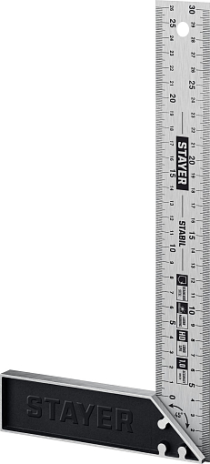 Фото 3 товара Угольник с нержавеющим полотном STAYER STABIL 3431-30_z02 300 мм, столярный