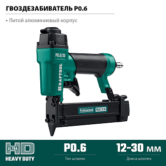 Нейлер (гвоздезабиватель) пневматический для шпилек KRAFTOOL тип P0.6 (12-30 мм), 31963  - фото 3