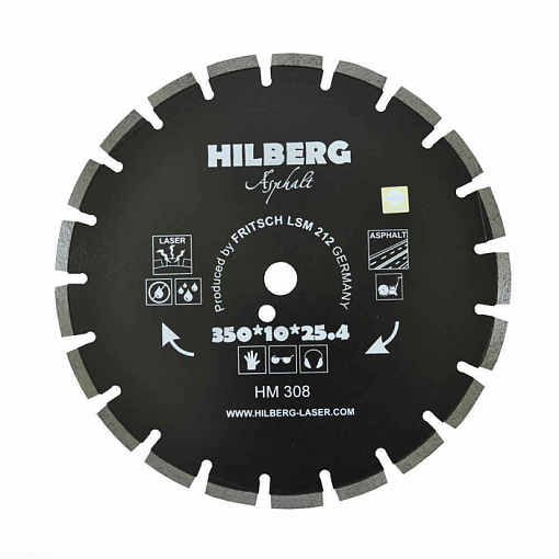 Фото 0 товара Диск алмазный отрезной 350*25,4 Hilberg Hard Materials Лазер асфальт