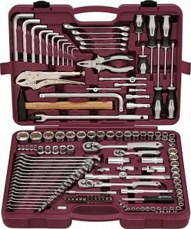 Универсальный набор инструментов 1/4", 3/8" и 1/2"DR (142 предмета) THORVIK арт. UTS0142 - фото 2