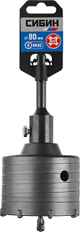 Коронка по бетону с державкой СИБИН 80 мм, 29216-80 - фото 3