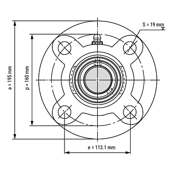 Подшипниковый узел UCFC212 TECHNIX - фото 2