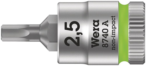 Фото 0 товара 8740 A Hex-Plus Zyklop Головка торцевая с битой вставкой с внешним шестигранником, 1/4, 2.5 x 28 мм