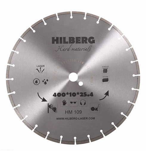 Фото 0 товара Диск алмазный отрезной 400*25,4 Hilberg Hard Materials Лазер