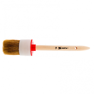 Кисть круглая №14 (50 мм), натуральная щетина, деревянная ручка MTX - фото 1