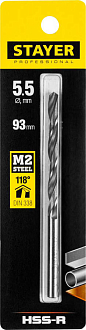 Сверло спиральное по металлу STAYER 5.5 х 93 мм, 29602-5.5 Professional - фото 2