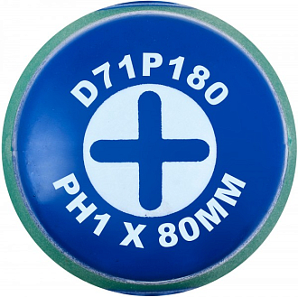 Отвертка стержневая крестовая ANTI-SLIP GRIP, PH1x80 мм, Jonnesway - фото 2