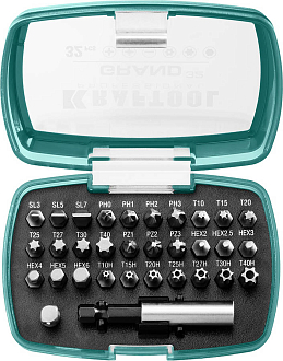 Набор бит с магнитным адаптером KRAFTOOL, 26083-H32 32 шт., CrMo - фото 1