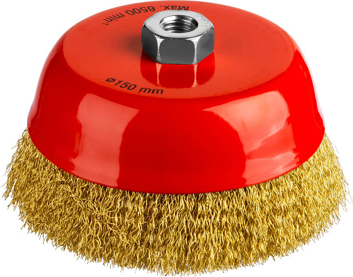 Фото 0 товара Щетка чашечная для УШМ MIRAX 35142-150 150 мм, проволока 0.3 мм