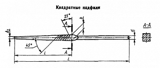 Надфиль квадратный 160 мм №2 Sekira - фото 2