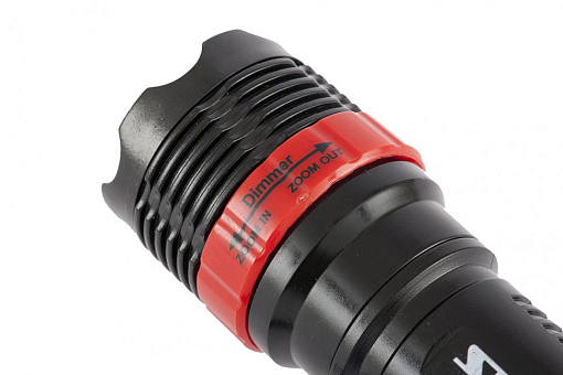 Фото 2 товара Фонарь бытовой, пластик, 1 W Led, ремешок, зум, 3 режима 100%-50%-строб, 3 х ААА Stern