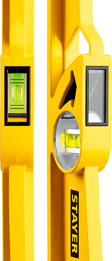 Фото 7 товара Уровень литой с зеркальным глазком и ударной площадкой STAYER 600 мм, HARD 3483-060