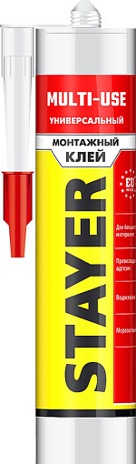 Фото 0 товара Монтажный клей STAYER 41321 280 мл, универсальный, бежевый, 
