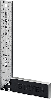 Столярный угольник с нержавеющим полотном STAYER 250 мм, STABIL 3431-25_z02 - фото 3