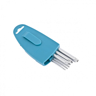 Набор ключей имбусовых TORX-TT, 9 шт: T10-T50, удлиненные, S2, сатинированные Gross - фото 2