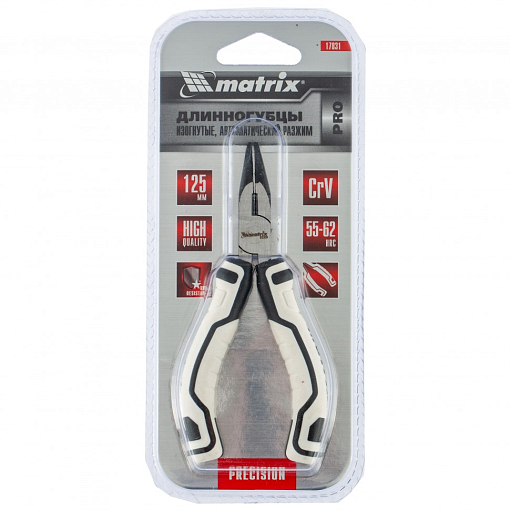 Фото 3 товара Длинногубцы Mini, 125 мм, изогнутые, авторазжим, Pro Matrix
