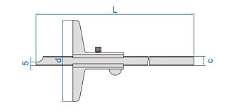 Штангенглубиномер ШГ-300, 0.02мм, INSIZE - фото 2