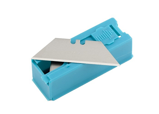 Фото 2 товара Лезвия, 19 мм, трапециевидные, пластиковый пенал, 12 шт Gross