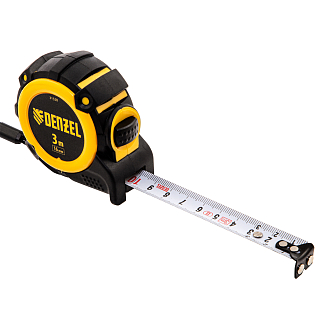 Рулетка 3м х 16мм, автоматич. фиксац., нейлон. покрытие, магнит. зацеп, двухстор. разметка Denzel - фото 5