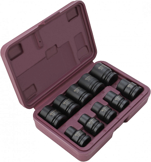 Набор головок торцевых ударных 1/2"DR, 10-24 мм, 10 предметов, THORVIK - фото 2