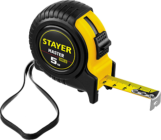 Рулетка STAYER 5 м х 19 мм, ударостойкий, обрезиненный корпус, 34025-05_z01 Master - фото 1