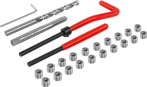 Фото 1 товара Набор для восстановления резьбы M6x1.0, 25 предметов, THORVIK