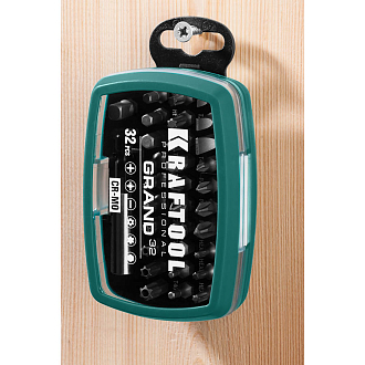 Набор бит с магнитным адаптером KRAFTOOL, 26083-H32 32 шт., CrMo - фото 6