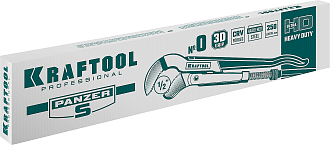 Ключ трубный KRAFTOOL PANZER-S 2733-05_z02 №0, изогнутые губки - фото 3