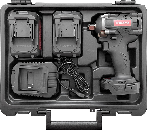 Фото 3 товара Гайковерт ударный аккумуляторный бесщёточный 1/2"DR, 21В, 620 Нм, THORVIK