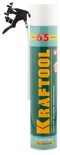 Фото 1 товара Адаптерная, монтажная пена KRAFTOOL 41175 750 мл, выход до 65 л