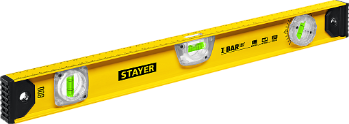 Фото 1 товара Уровень I-BAR 180°STAYER 600 мм, 3 глазка, линейка, поворотный глазок, двутавровый 3470-060_z02