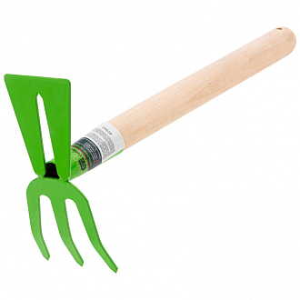 Мотыжка комбинированная, 75 х 380 мм, стальная, деревянная рукоятка, Агроном, Россия, Сибртех - фото 1