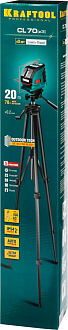 Лазерный нивелир со штативом KRAFTOOL CL70 3 34660-3 Professional линейный - фото 10