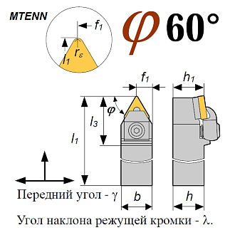 Резец MTENN 3225 P22 проходной - фото 2