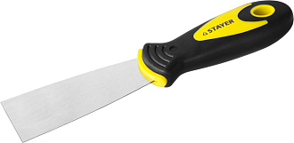 Шпатель STAYER 40 мм, нержавеющее полотно, двухкомпонентная рукоятка, 10041-04 - фото 1