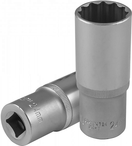 Фото 0 товара Головка торцевая глубокая 12-гранная 1/2"DR, 24 мм, Jonnesway