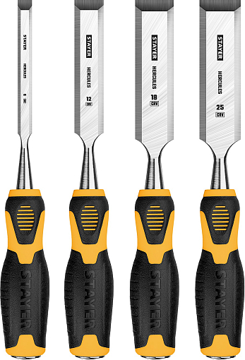 Фото 3 товара Набор стамесок 18205-H4 Professional STAYER 4 шт, 6/12/18/25 мм