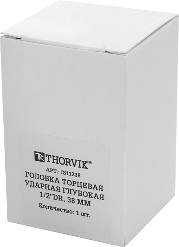 Фото 1 товара Головка торцевая ударная глубокая 1/2"DR, 38 мм, THORVIK