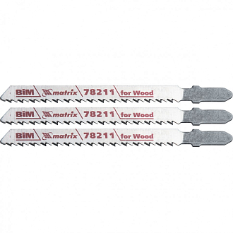 Полотна для электролобзика по дер., 3 шт, T101BF, 75 x 2,5 мм, Bimetal Matrix Professional - фото 1