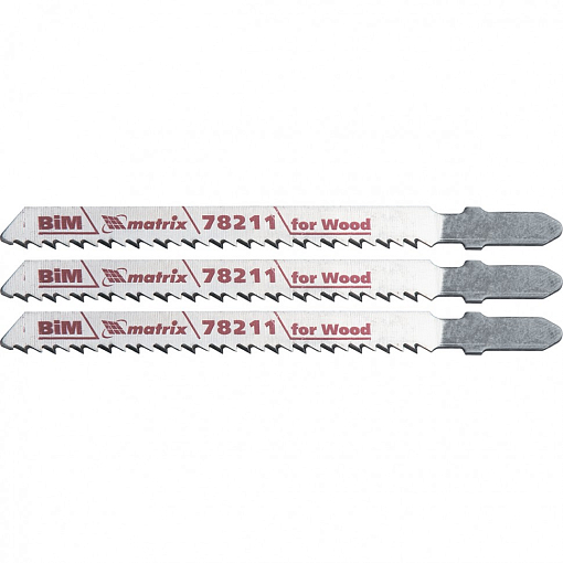 Фото 0 товара Полотна для электролобзика по дер., 3 шт, T101BF, 75 x 2,5 мм, Bimetal Matrix Professional