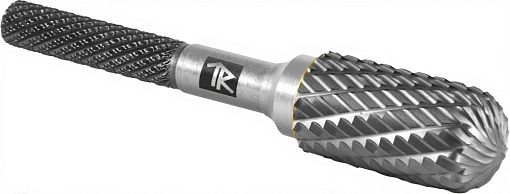 Фото 1 товара Борфреза твердосплавная цилиндрическая с радиусным торцом, тип C, 12 мм, двойная насечка, в боксе, THORVIK