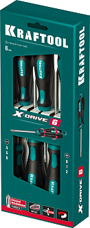 Набор отверток 6 шт. Х-Drive-6, Kraftool - фото 5
