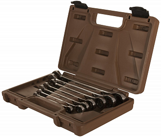 Набор ключей гаечных комбинированных трещоточных SNAP GEAR, 8-19 мм, 7 предметов, Ombra - фото 2