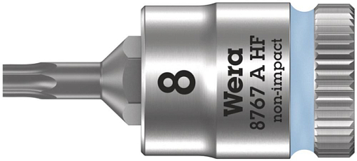 Фото 0 товара 8767 A HF TORX Zyklop Головка торцевая с битой вставкой, 1/4, TX 8 x 28 мм, с фиксацией