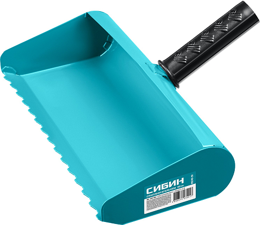 Фото 1 товара Кельма-ковш строительная СИБИН 300 мм, сталь, резиновая рукоятка, 08240-30