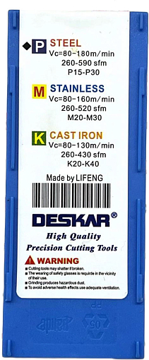 Фото 5 товара TNMG160412 TM LF9018 токарная пластина Deskar